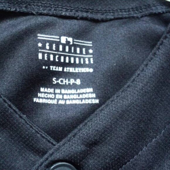 Pittsburgh Pirates Baseball MLB Top Sz S BOYS Short Sleeves Black Buttoned Shir - Picture 3 of 3